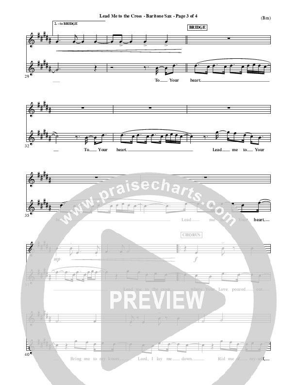 Lead Me To The Cross Bari Sax (Brooke Fraser)