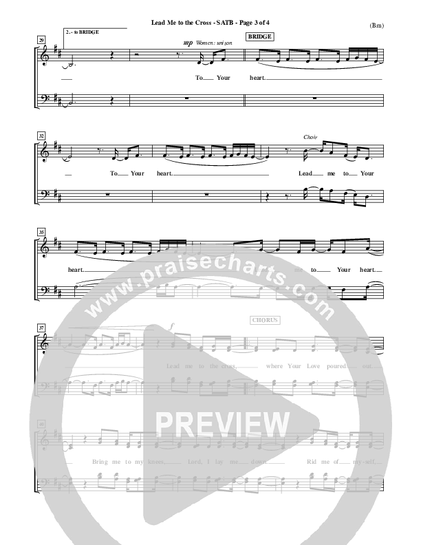 Lead Me To The Cross Choir Vocals (SATB) (Brooke Fraser)