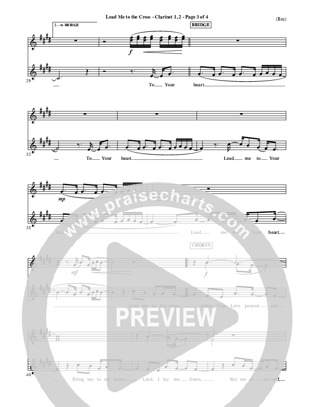 Lead Me To The Cross Clarinet 1/2 (Brooke Fraser)