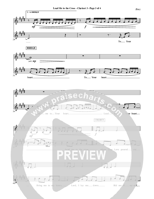 Lead Me To The Cross Clarinet 3 (Brooke Fraser)