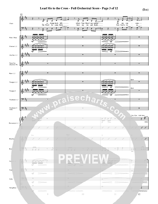 Lead Me To The Cross Conductor's Score (Brooke Fraser)