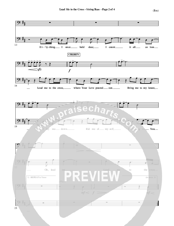 Lead Me To The Cross Double Bass (Brooke Fraser)