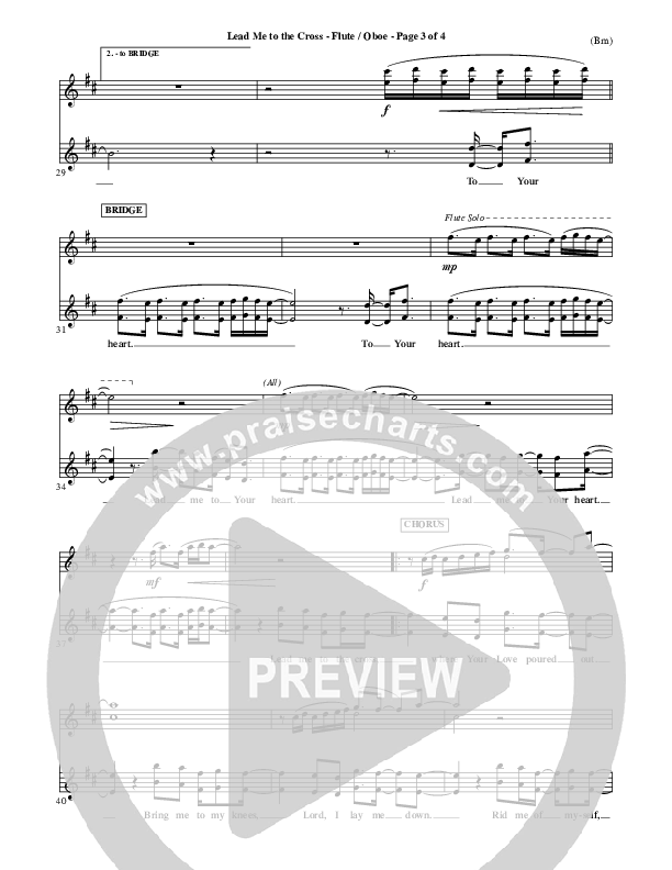 Lead Me To The Cross Flute/Oboe (Brooke Fraser)