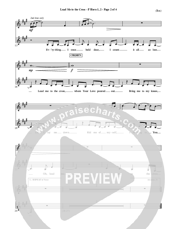 Lead Me To The Cross French Horn (Brooke Fraser)