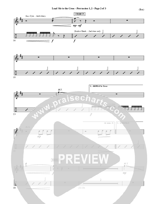 Lead Me To The Cross Percussion 1/2 (Brooke Fraser)