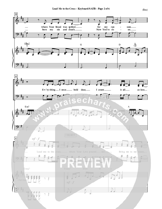 Lead Me To The Cross Piano/Vocal (SATB) (Brooke Fraser)