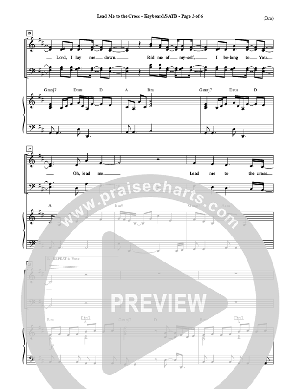Lead Me To The Cross Piano/Vocal (SATB) (Brooke Fraser)