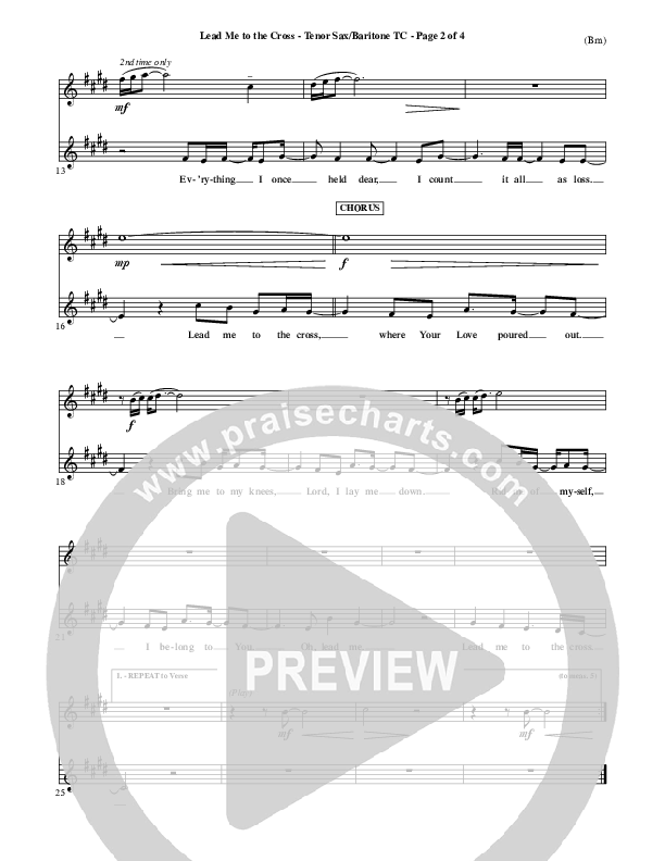 Lead Me To The Cross Tenor Sax 2 (Brooke Fraser)