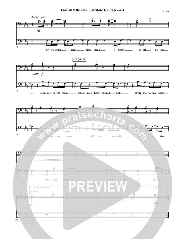 Lead Me To The Cross Trombone 1/2 (Brooke Fraser)