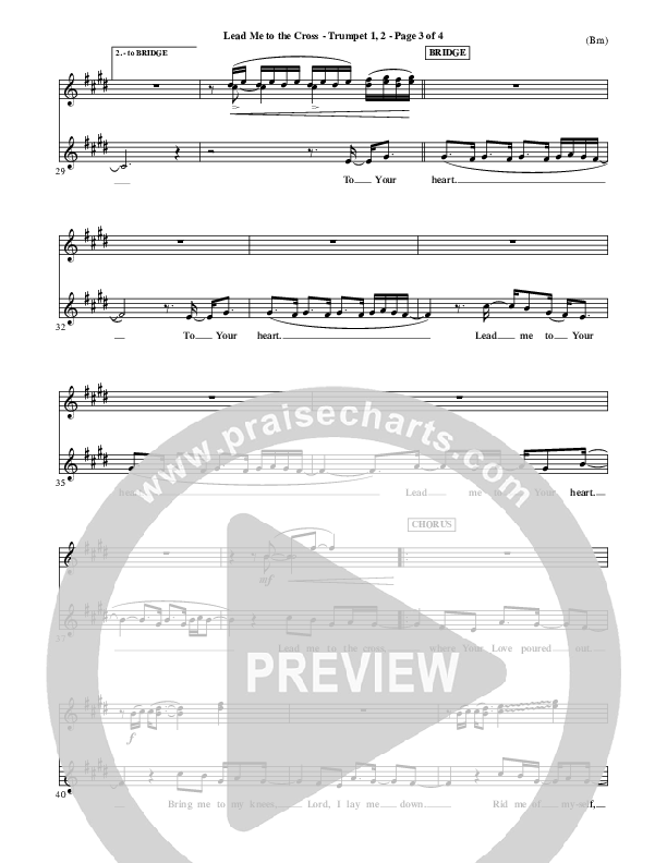 Lead Me To The Cross Trumpet 1,2 (Brooke Fraser)