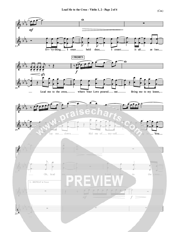 Lead Me To The Cross Violin 1 (Brooke Fraser)