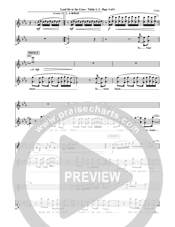 Lead Me To The Cross Violin 1 (Brooke Fraser)