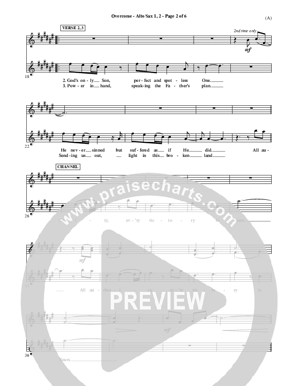 Overcome Alto Sax 1/2 (Jon Egan)