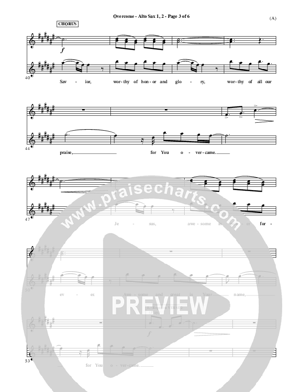 Overcome Alto Sax 1/2 (Jon Egan)