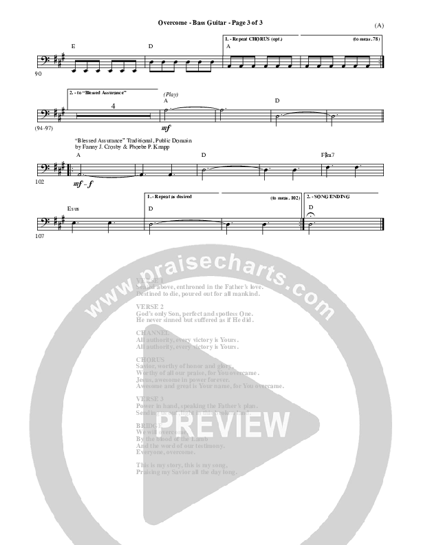 Overcome Bass Guitar (Jon Egan)