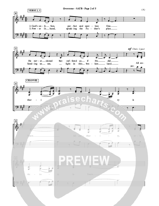 Overcome Choir Vocals (SATB) (Jon Egan)