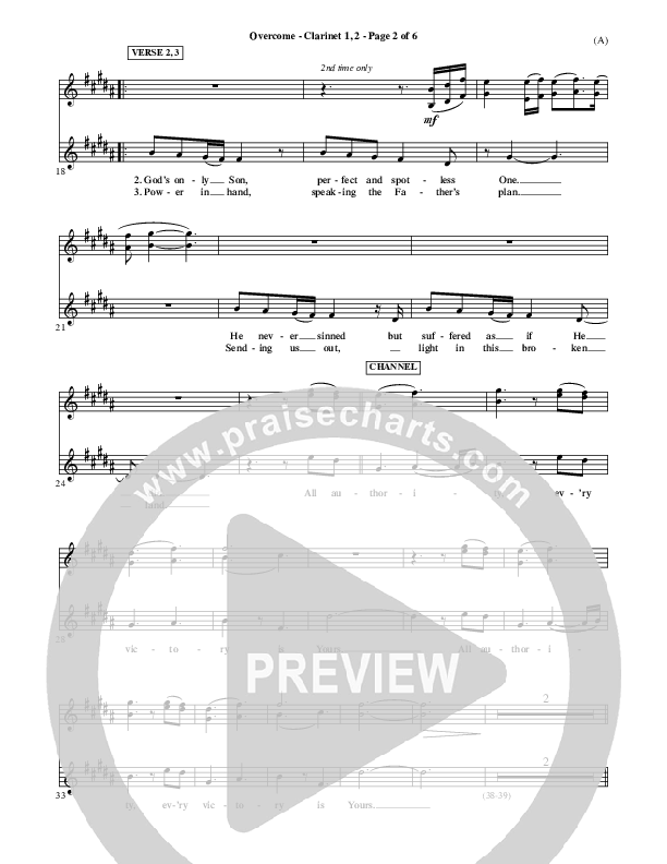 Overcome Clarinet 1/2 (Jon Egan)