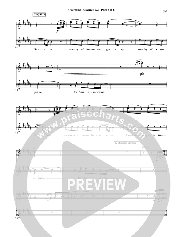 Overcome Clarinet 1/2 (Jon Egan)