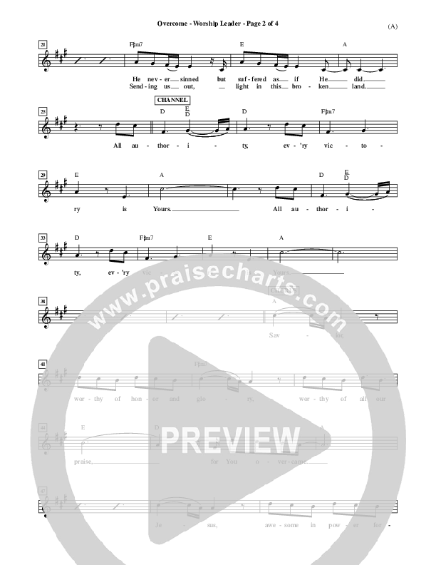 Overcome Lead Sheet (Jon Egan)