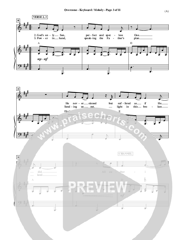 Overcome Piano/Vocal (Jon Egan)