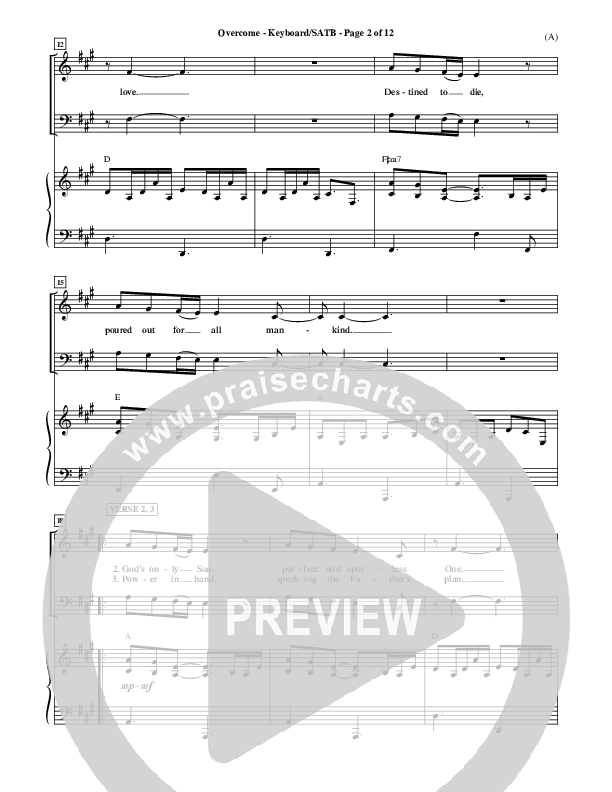 Overcome Piano/Vocal Pack (Jon Egan)