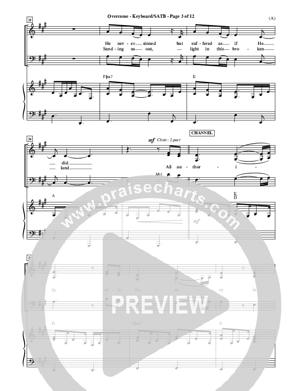 Overcome Piano/Vocal Pack (Jon Egan)