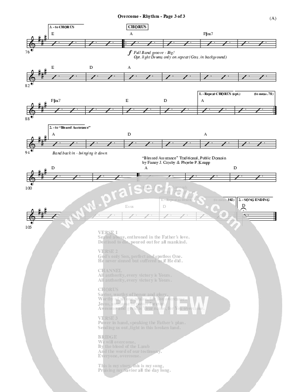 Overcome Rhythm Chart (Jon Egan)