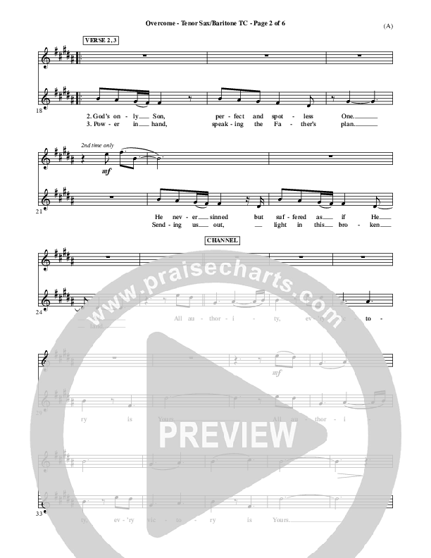 Overcome Tenor Sax/Baritone T.C. (Jon Egan)