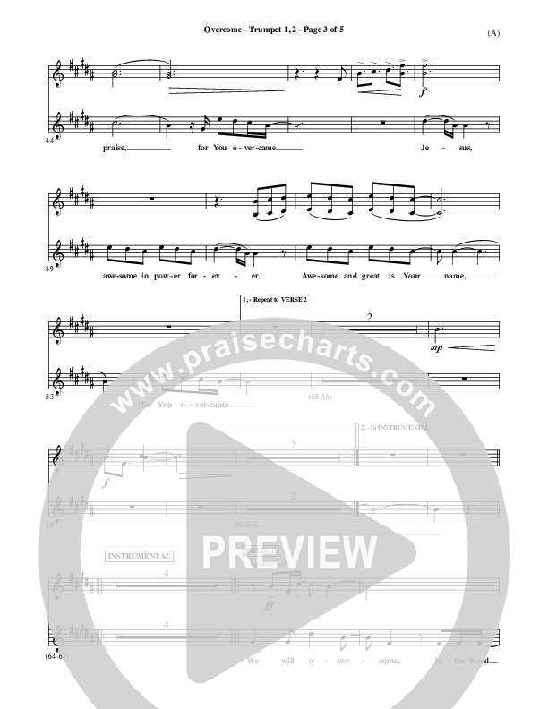 Overcome Trumpet 1,2 (Jon Egan)