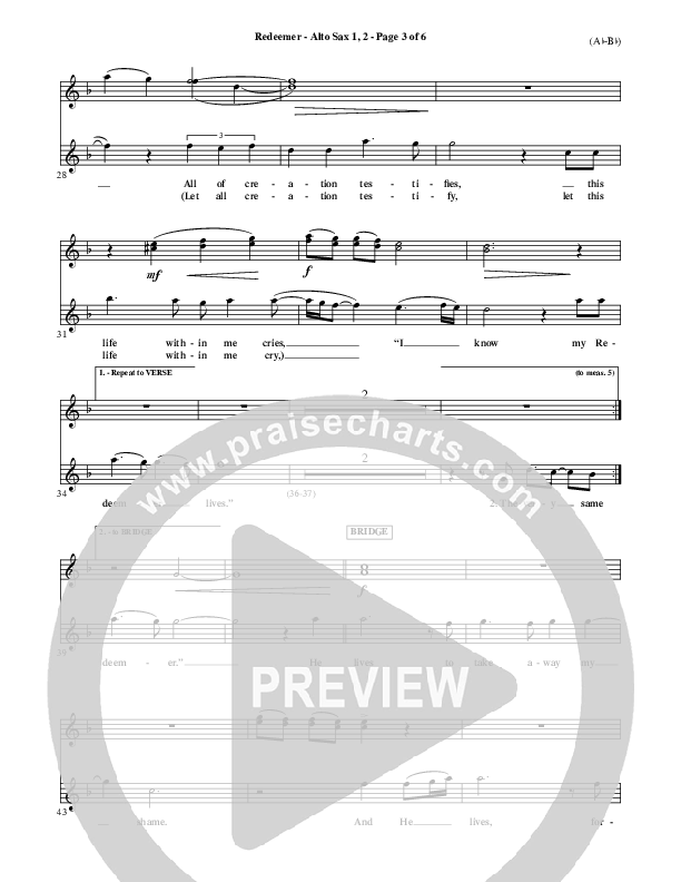 Redeemer Alto Sax 1/2 (Nicole C. Mullen)