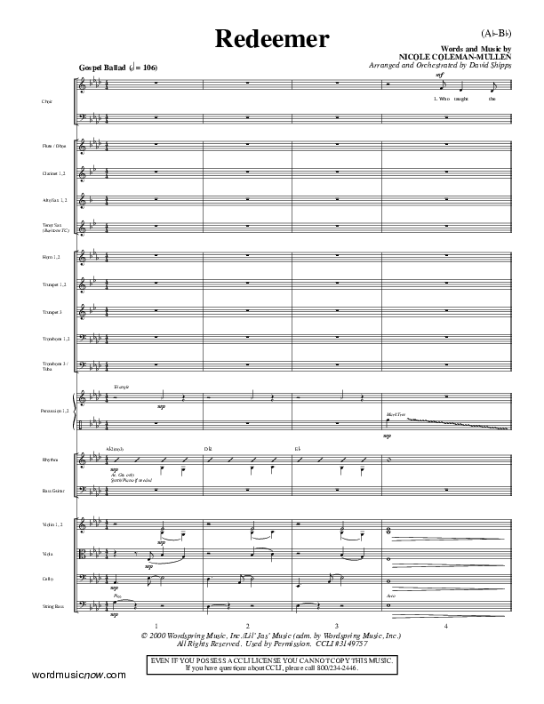 Redeemer Orchestration (Nicole C. Mullen)