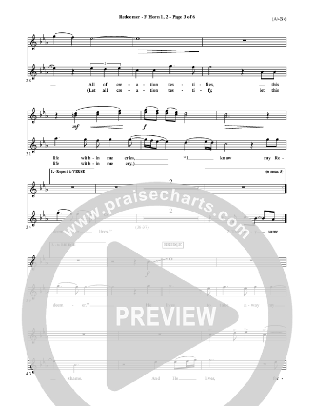 Redeemer French Horn 1/2 (Nicole C. Mullen)