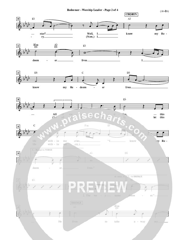 Redeemer Lead Sheet (Nicole C. Mullen)