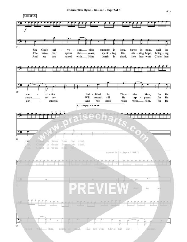 Resurrection Hymn Bassoon (Keith & Kristyn Getty)