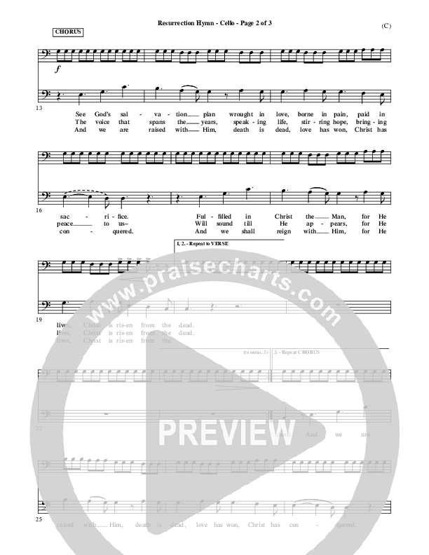 Resurrection Hymn Cello (Keith & Kristyn Getty)