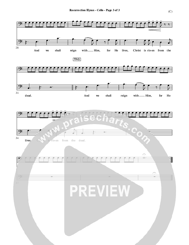 Resurrection Hymn Cello (Keith & Kristyn Getty)