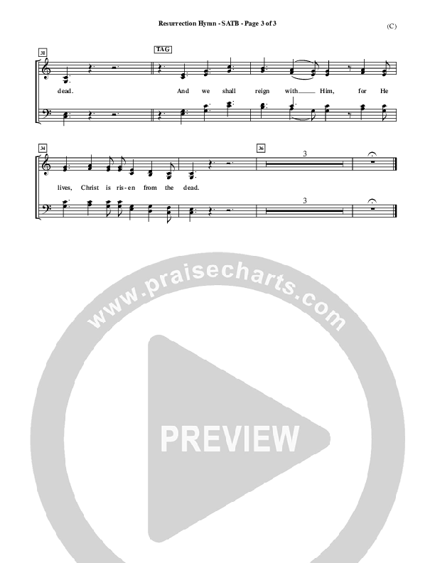Resurrection Hymn Choir Vocals (SATB) (Keith & Kristyn Getty)