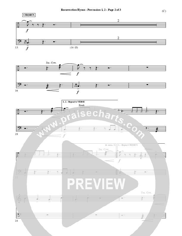 Resurrection Hymn Percussion 1/2 (Keith & Kristyn Getty)