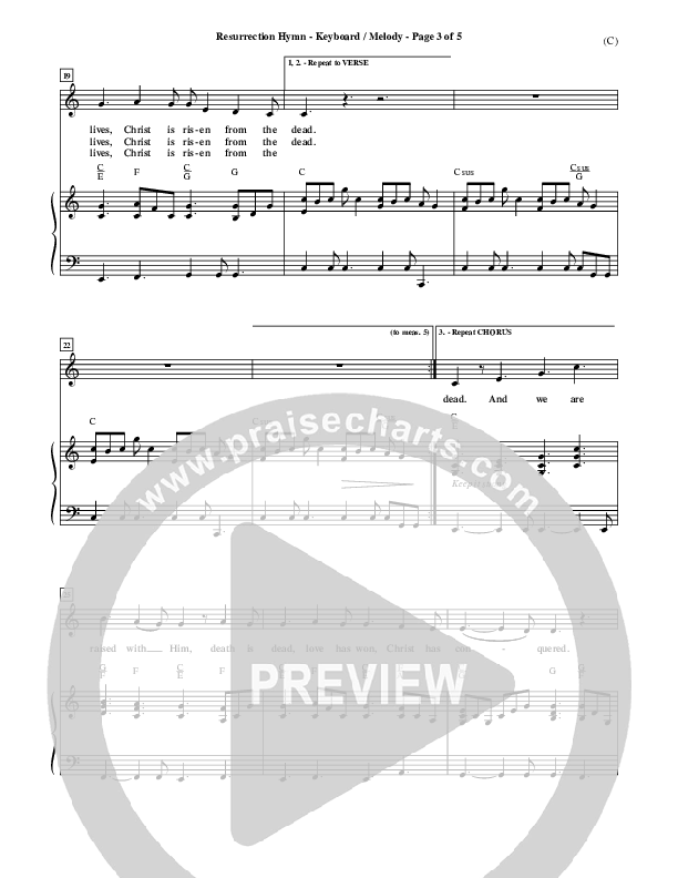 Resurrection Hymn Piano/Vocal (Keith & Kristyn Getty)