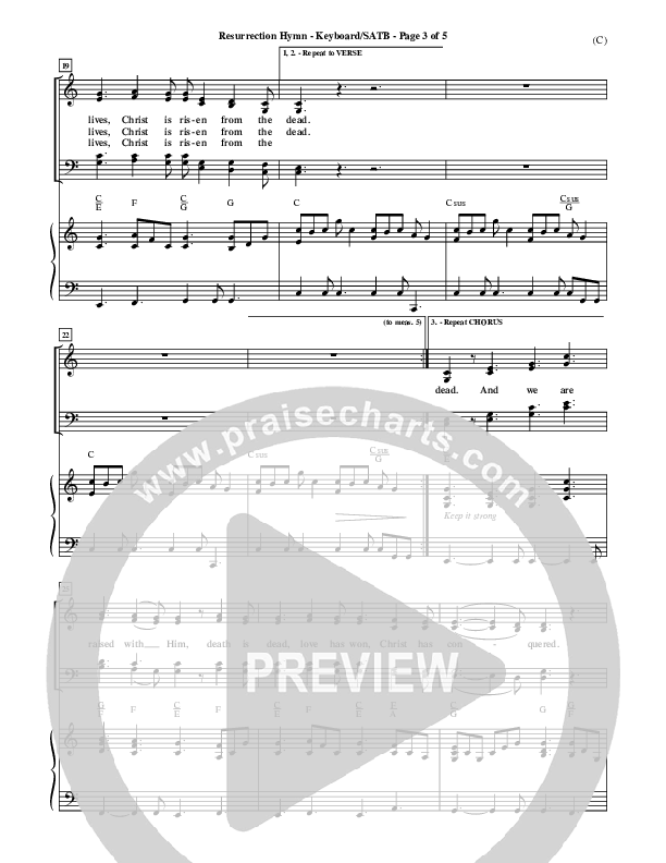 Resurrection Hymn Piano/Vocal Pack (Keith & Kristyn Getty)