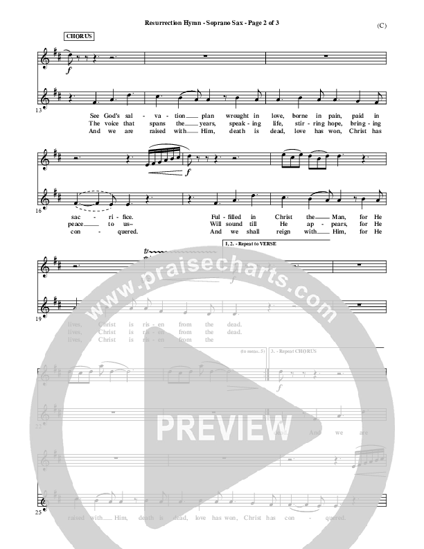 Resurrection Hymn Soprano Sax (Keith & Kristyn Getty)