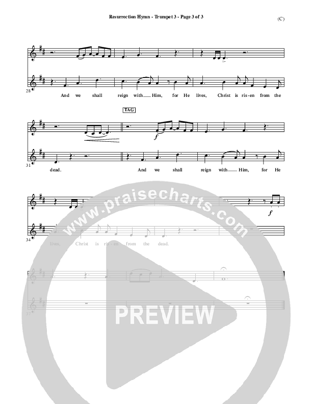 Resurrection Hymn Trumpet 3 (Keith & Kristyn Getty)