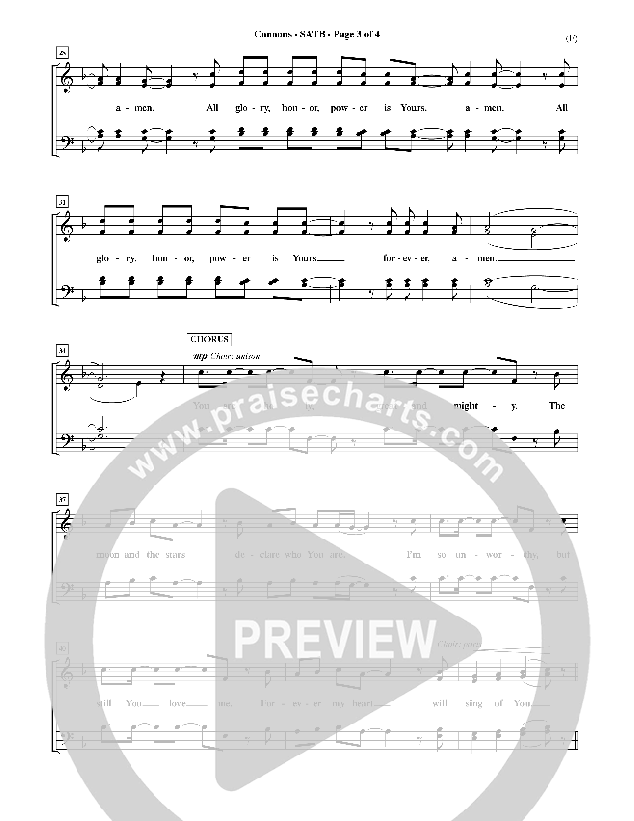 Cannons (Choral Anthem SATB) Choir Sheet (SATB) (Word Music Choral / Orch. David Shipps)