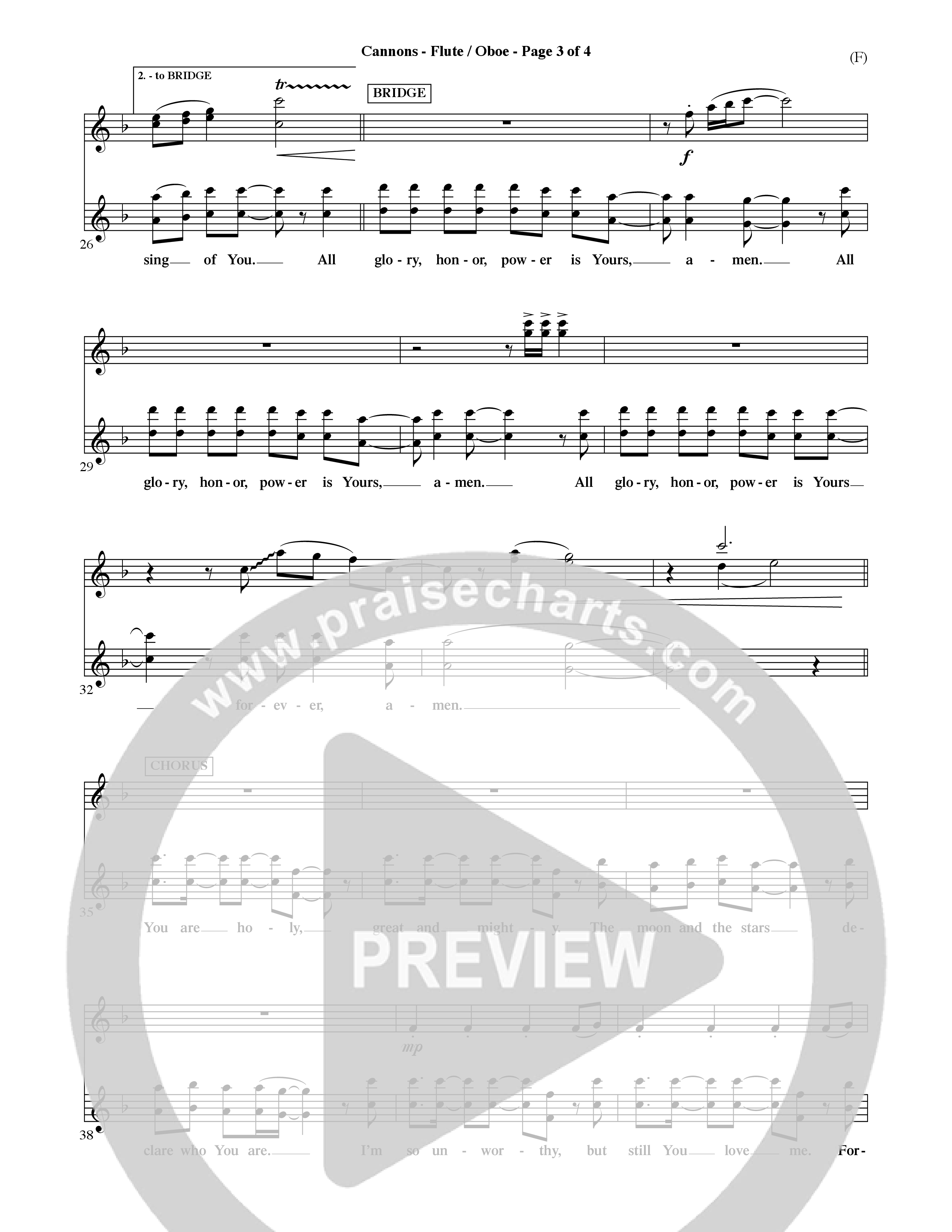 Cannons (Choral Anthem SATB) Flute/Oboe (Word Music Choral / Orch. David Shipps)