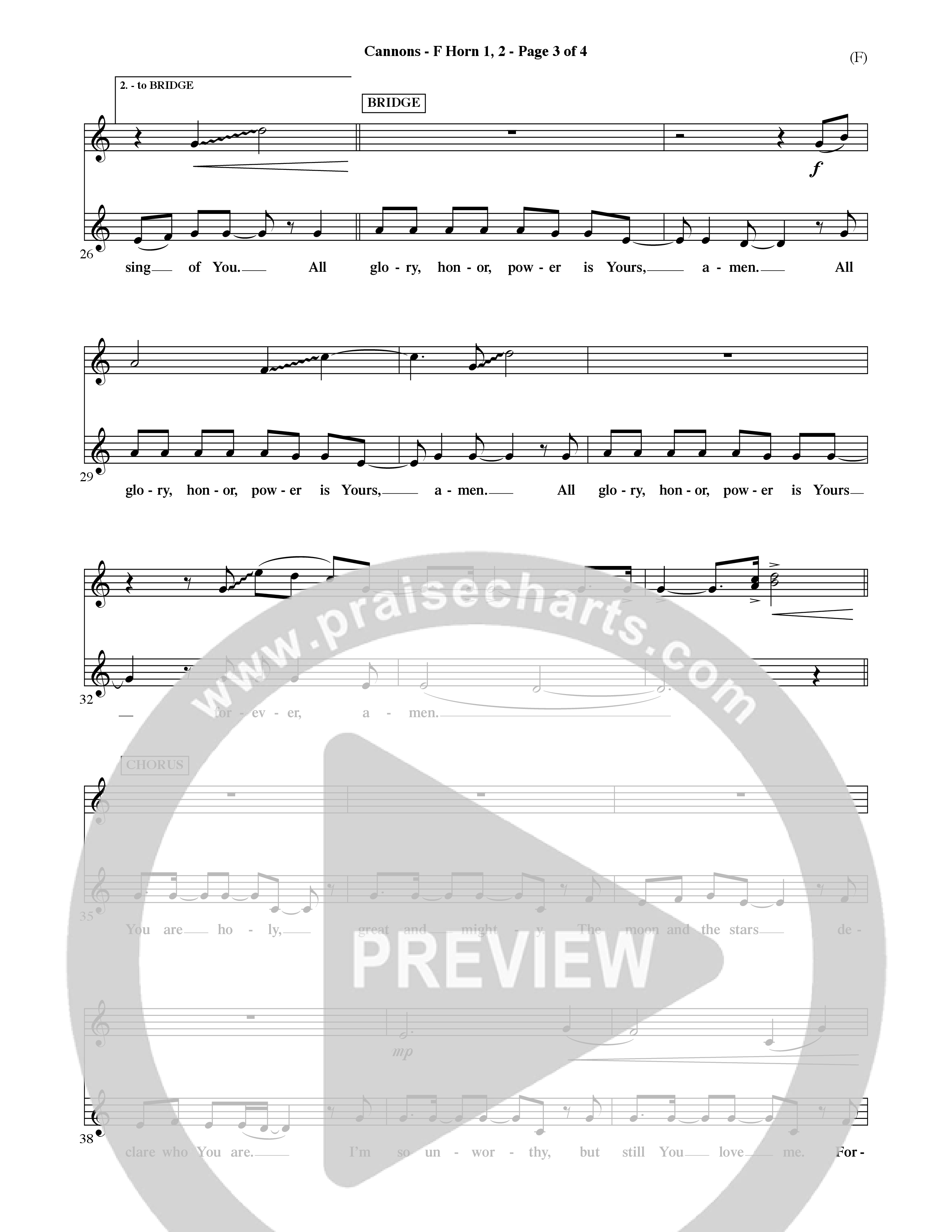 Cannons (Choral Anthem SATB) French Horn (Word Music Choral / Orch. David Shipps)