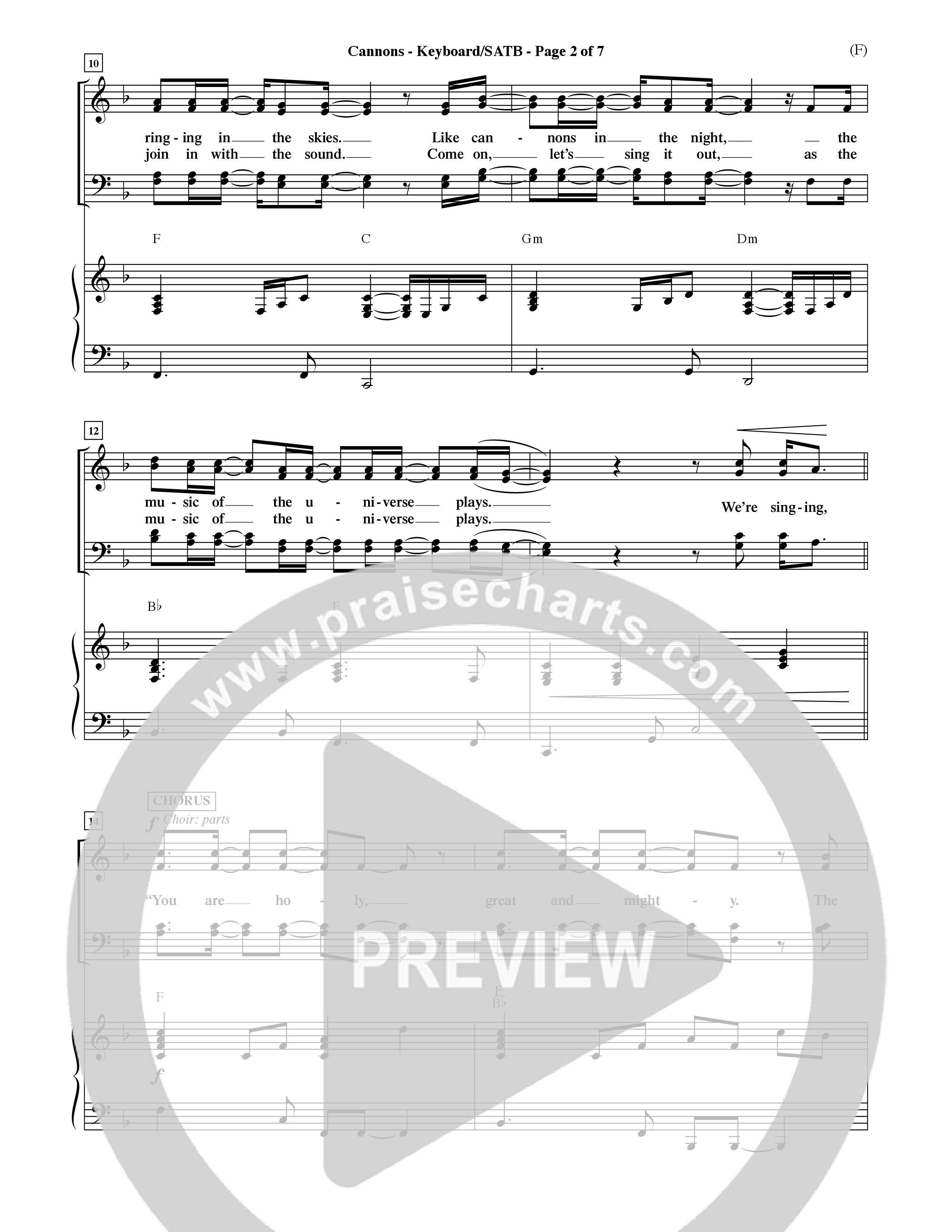 Cannons (Choral Anthem SATB) Keyboard/Vocal (SATB) (Word Music Choral / Orch. David Shipps)