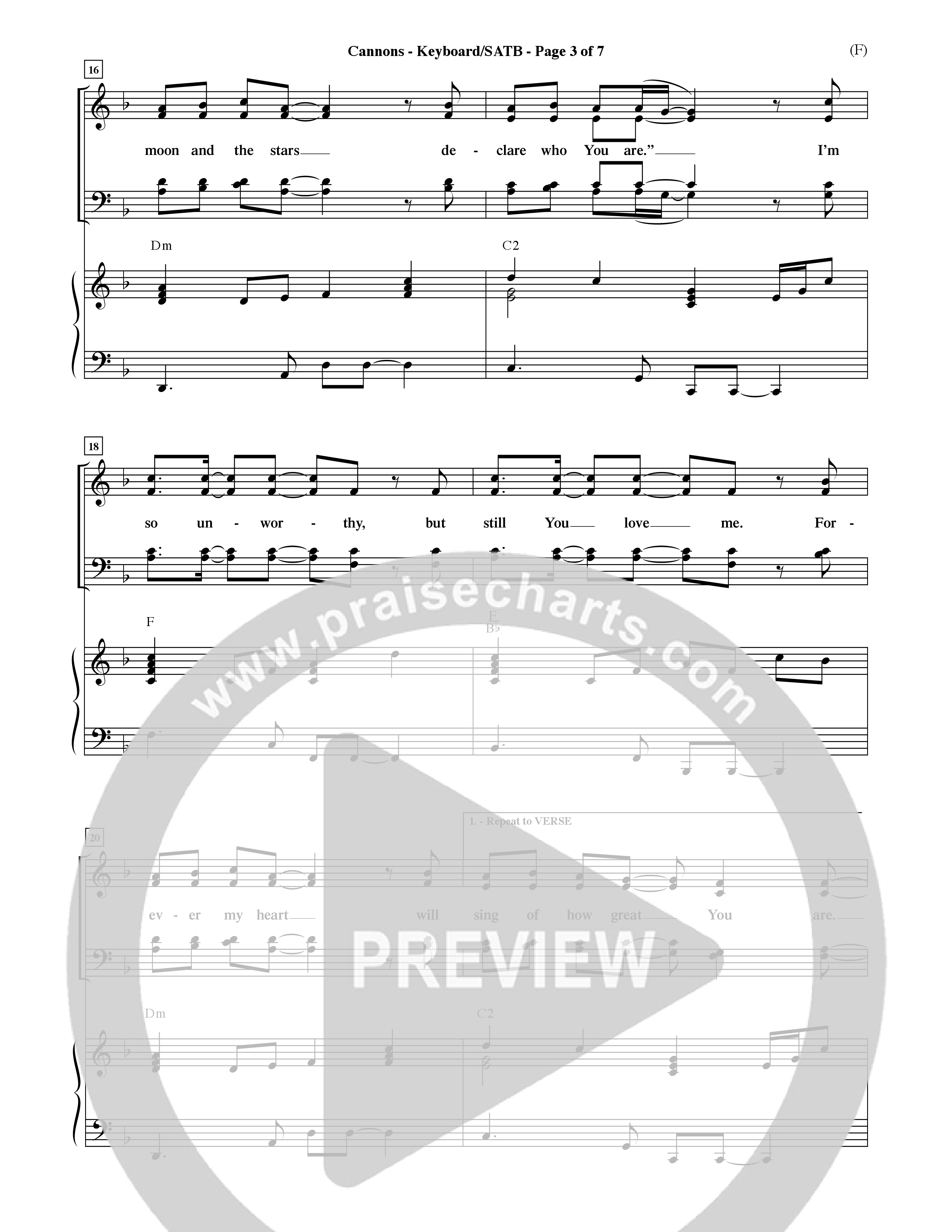 Cannons (Choral Anthem SATB) Keyboard/Vocal (SATB) (Word Music Choral / Orch. David Shipps)
