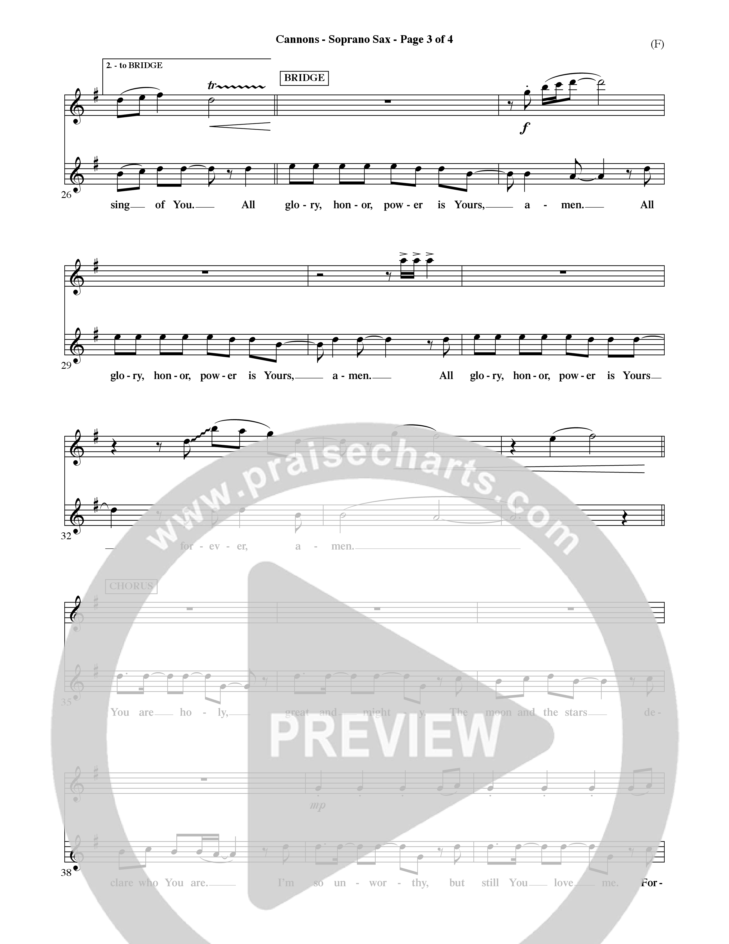 Cannons (Choral Anthem SATB) Saxophone (Word Music Choral / Orch. David Shipps)