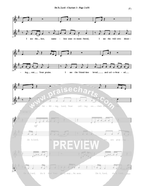 Do It Lord Clarinet 3 (Tommy Walker)