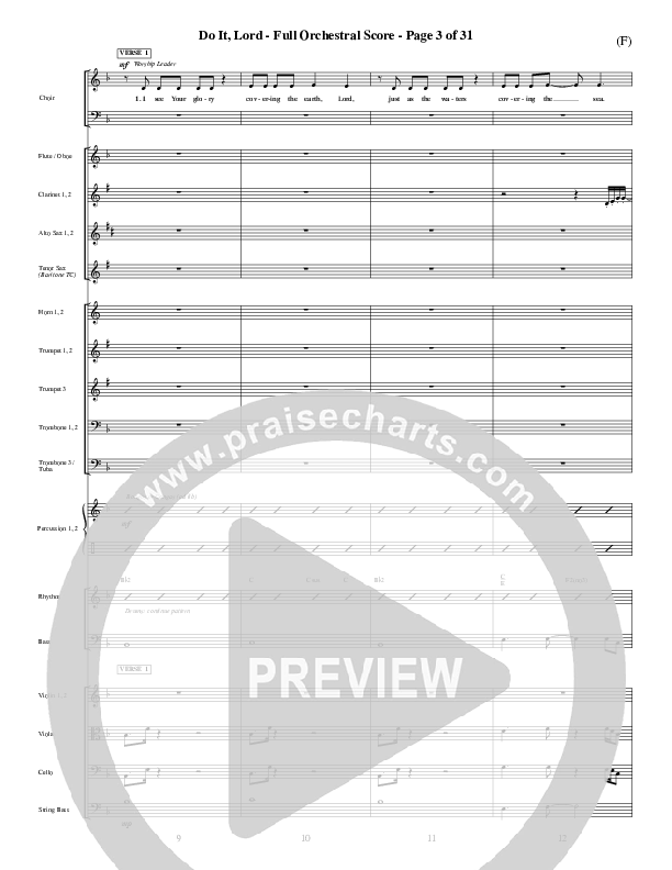 Do It Lord Conductor's Score (Tommy Walker)
